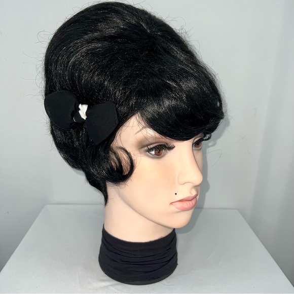 Black and White Knot Bandana Knotted Hair Bow - Picture 3 of 11